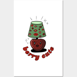 berry cute strawberry lamp Posters and Art